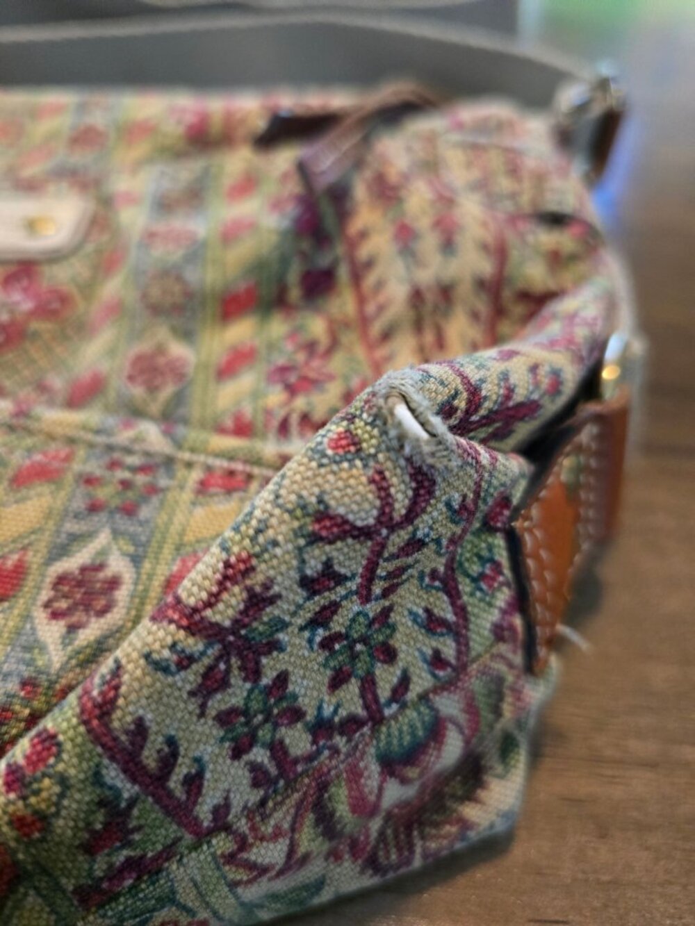Vintage 1990s Fossil Shoulder Bags, Multi Pocket, Leather Canvas, 2 Bag Lot - Picture 4 of 9